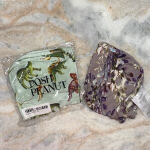 Posh Peanut Dino and Floral paci holder! NWT